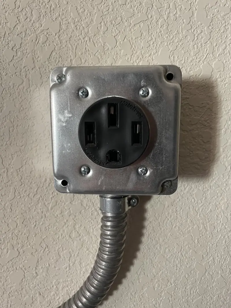 NEMA 14-50 outlet installed for Electrical Panel Upgrade in Butler